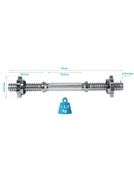 Gryf krótki 35 cm + zaciski enero fit fi25,4 mm