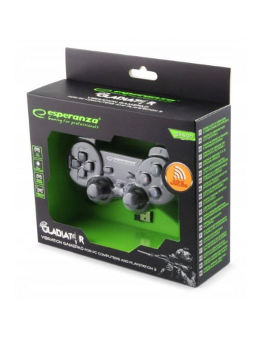 Gamepad bezprzewodowy esperanza egg108k (pc, ps3  kolor czarny)