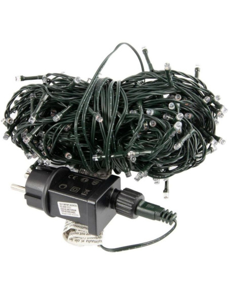 Lampki choinkowe łańcuch świetlny 120 led timer zimny biały