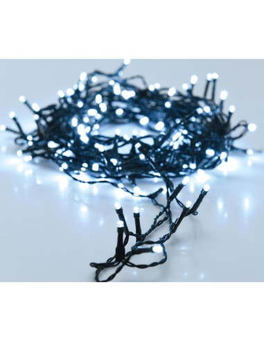 Lampki choinkowe łańcuch świetlny 120 led timer zimny biały