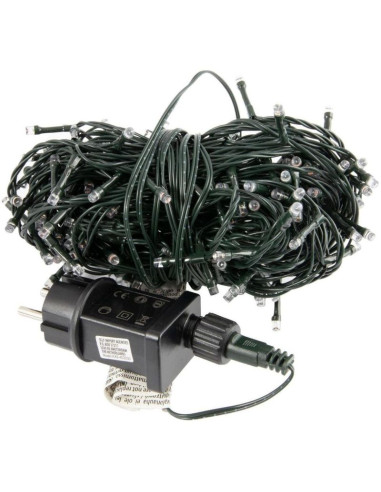 Lampki choinkowe łańcuch świetlny 120 led timer zimny biały