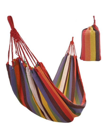 Hamak ogrodowy 1 osobowy 200x80cm z pokrowcem 1064000