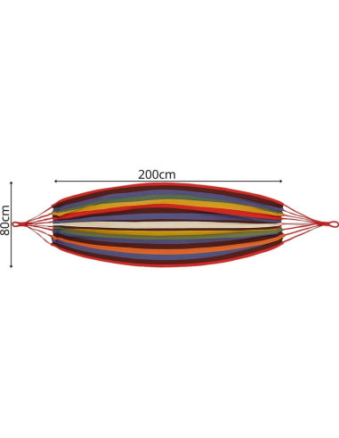 Hamak ogrodowy 1 osobowy 200x80cm z pokrowcem 1064000