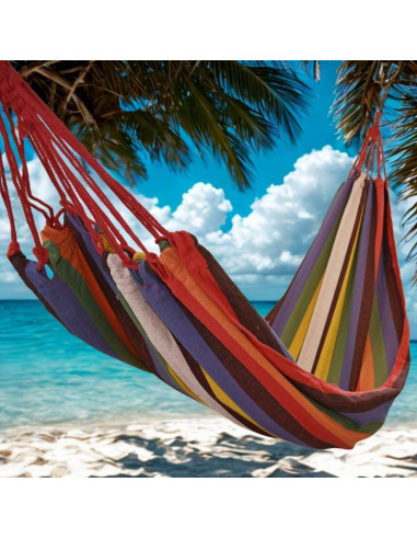 Hamak ogrodowy 1 osobowy 200x80cm z pokrowcem 1064000