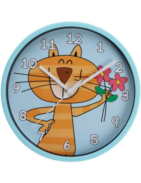 Zegar ścienny kids 22,5 cm kot