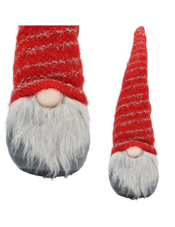 Skrzat z długą czerwoną czapką i świecącym nosem 10x9x42cm 2