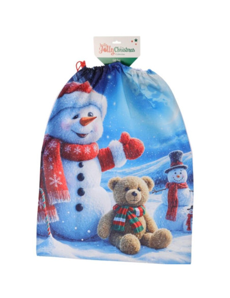 Worek na prezenty 60x78cm bałwan