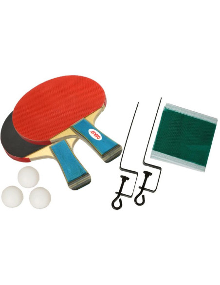 Zestaw do tenisa stołowego enero 2 rakietki 3 piłeczki i siatka