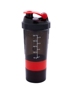 Bidon fitness shaker 500ml grey red pure 2 improve