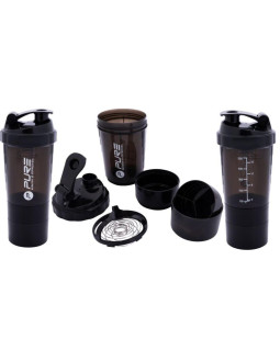 Bidon fitness shaker 500ml black pure 2 improve