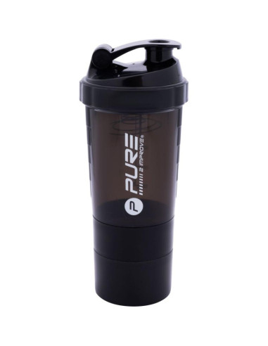 Bidon fitness shaker 500ml black pure 2 improve