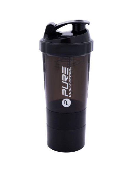 Bidon fitness shaker 500ml black pure 2 improve