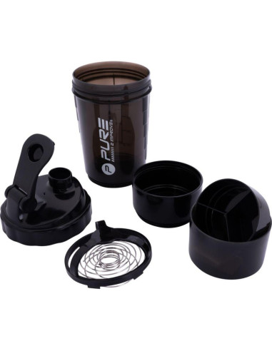 Bidon fitness shaker 500ml black pure 2 improve