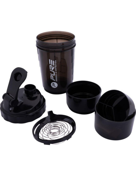Bidon fitness shaker 500ml black pure 2 improve