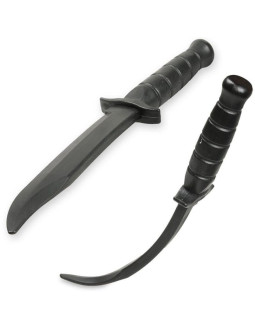 Gumowy nóż treningowy atrapa noża, czarny  - arw-5051