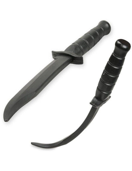 Gumowy nóż treningowy atrapa noża, czarny  - arw-5051