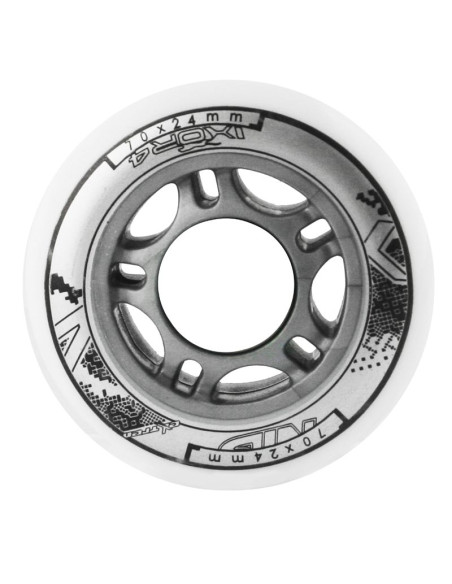 Pu 70x24 82a białe kółka (4 szt.) nils extreme