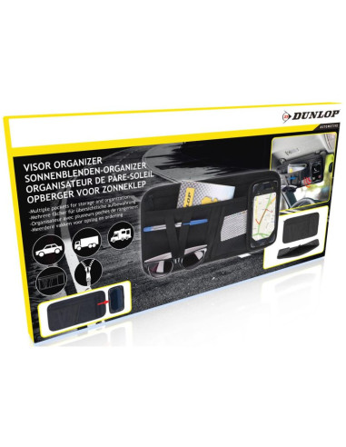 Organizer schowek samochodowy na osłonę przeciwsłoneczą dunlop