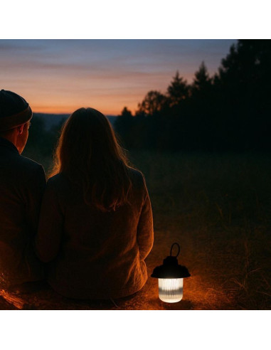 Latarka lampa camping usb 3 rodzaje światła redcliffs czarny