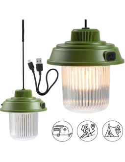 Latarka lampa camping usb 3 rodzaje światła redcliffs khaky