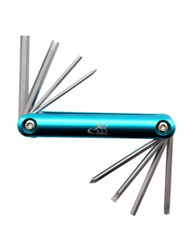 Zestaw narzędzi do naprawy roweru 8w1 xqmax pro niebieski