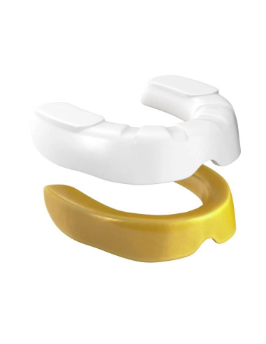 Żelowy ochraniacz na zęby + pudełko - biało-złoty | geltech