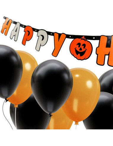Zestaw dekoracyjny happy halloween 14 elementów
