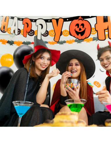 Zestaw dekoracyjny happy halloween 14 elementów