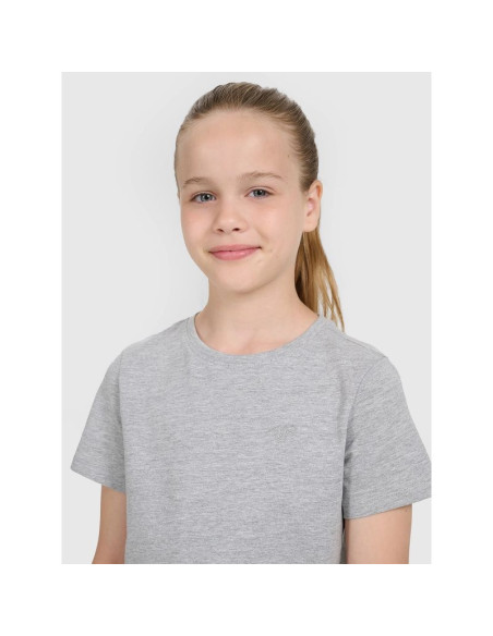 T-shirt gładki dziewczęcy 4f 4fjwmm00ttshf2332-25m
