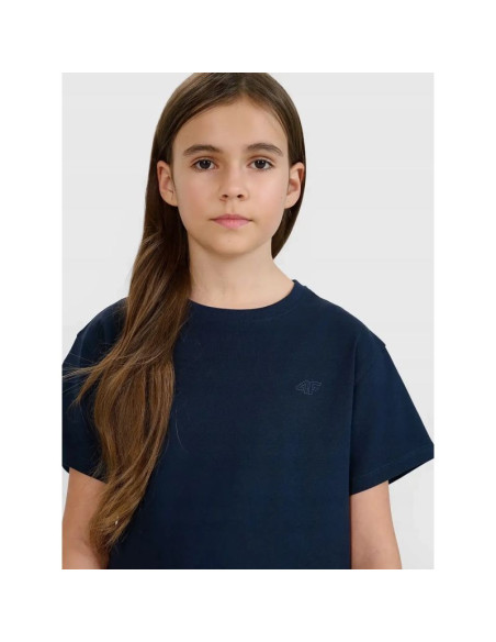 T-shirt gładki dziewczęcy 4f 4fjwmm00ttshf2332-31s