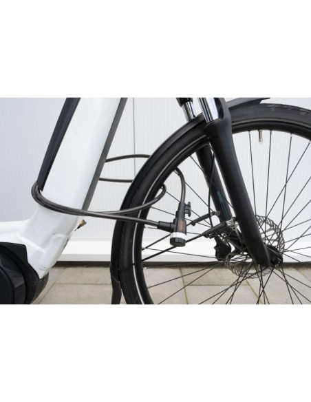 Zapięcie rowerowe linka na zamek 10x1800mm z uchwytem black+decker