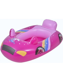 Dmuchana łódka auto do pływania 86x60,5cm 37621 różowa
