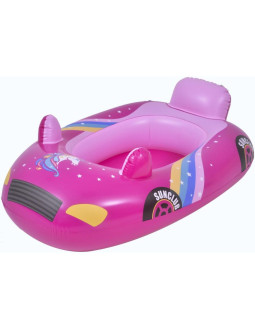 Dmuchana łódka auto do pływania 86x60,5cm 37621 różowa 2