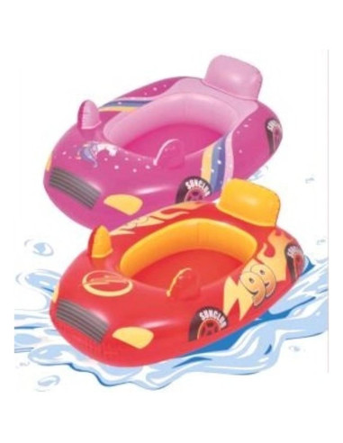 Dmuchana łódka auto do pływania 86x60,5cm 37621 różowa