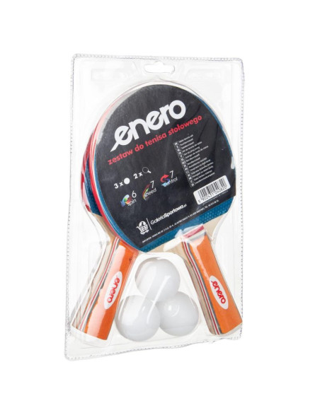 Zestaw do tenisa stołowego enero 2 rakietki 3 piłeczki