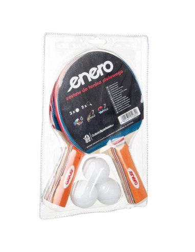 Zestaw do tenisa stołowego enero 2 rakietki 3 piłeczki