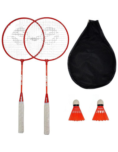 Zestaw do badmintona w pokrowcu red orange enero 105