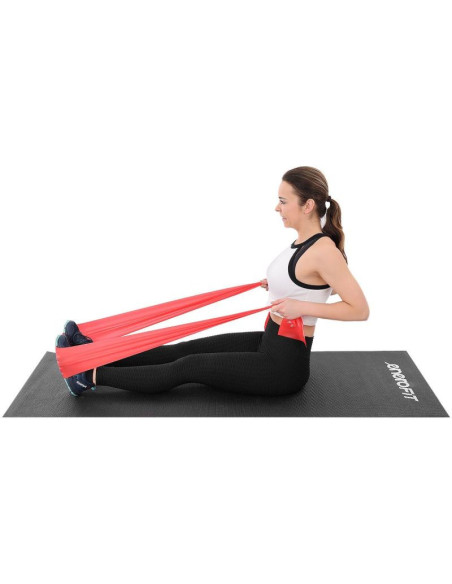Taśma treningowa do ćwiczeń pilates 2000x150x0,550mm 15-25kg niebieska