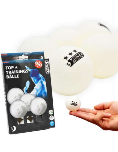 Piłeczki do tenisa stołowego best sporting training 24szt białe