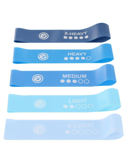 Zestaw gum do ćwiczeń fitness crossfit mini blue band 5w1 enero fit