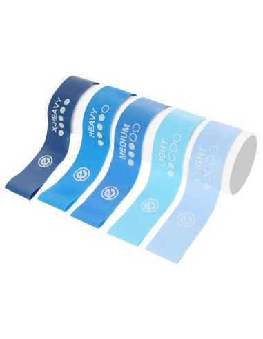 Zestaw gum do ćwiczeń fitness crossfit mini blue band 5w1 enero fit