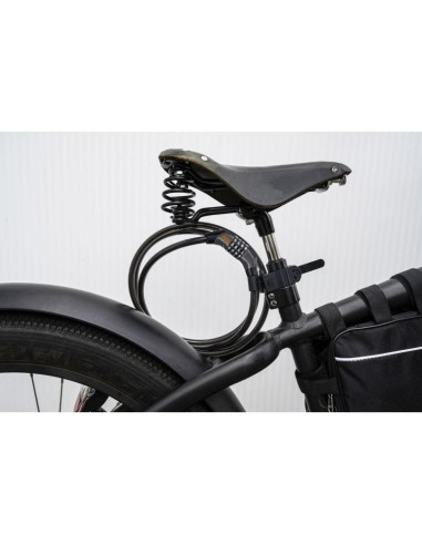 Zapięcie rowerowe linka na szyfr 10x900mm z uchwytem black+decker