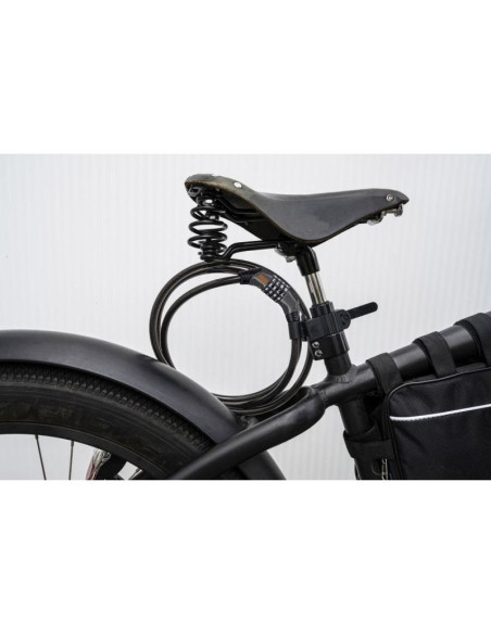 Zapięcie rowerowe linka na szyfr 10x900mm z uchwytem black+decker