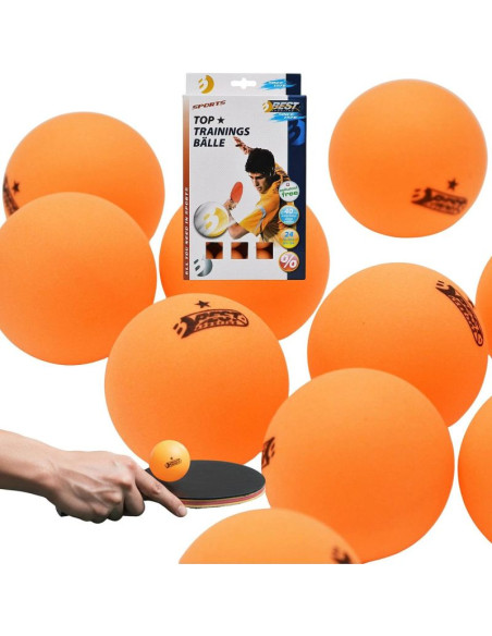 Piłeczki do tenisa stołowego best sporting training 24szt pomarańczowe