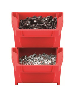 Zestaw pojemników kuwet warsztatowych bineer short 10szt czerwony kistenberg 2