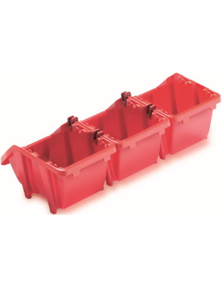 Zestaw pojemników kuwet warsztatowych bineer short 10szt czerwony kistenberg