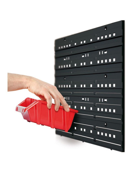 Zestaw pojemników kuwet warsztatowych bineer short 8szt czerwony kistenberg