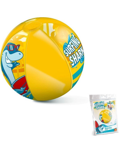Piłka dmuchana plażowa duża z motywem surfng shark mondo