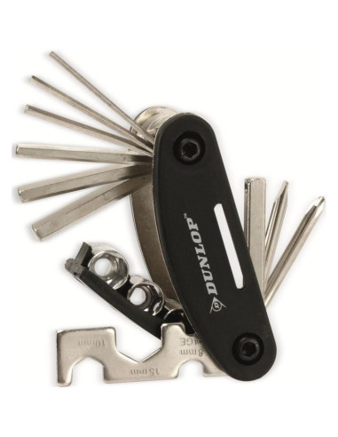 Zestaw narzędzi rowerowych 15 funkcji w etui dunlop