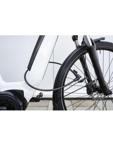 Zapięcie rowerowe linka na zamek 10x900mm z uchwytem black+decker